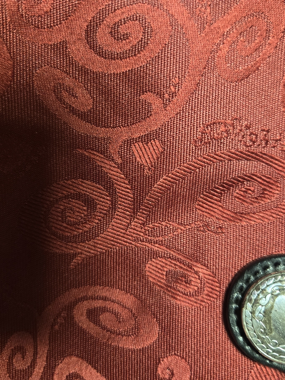 Brighton Red Swirl Tote Bag with Heart Charm - Picture 3 of 6